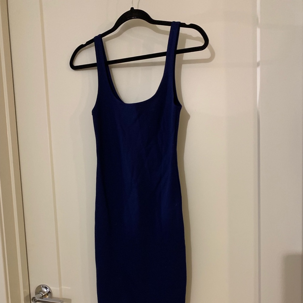 Navy Tank dress, calf length